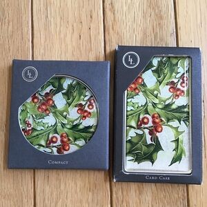 Lucy Lu Floral Holly Compact Mirror & Card Case